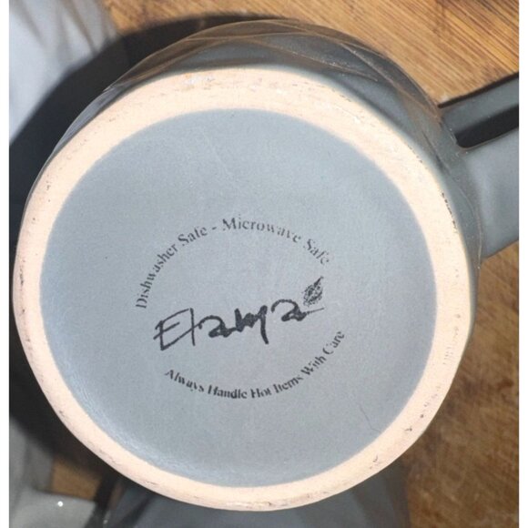 Set Of 6 Elama Diamond Textured Ceramic Mugs - Picture 7 of 8